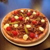 Dagens pizza Kebabpizza special (såsen bredvid)