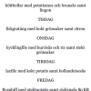 Menyn för den här veckan
