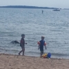 Bild från Björnö sandarna - Stora Sand / Lilla Sand - Ingarö av @anjaarnell - Sandstrand, hav och bad..#småbarnsliv #älskadebarn #skärgård #värmdö #sommar