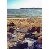 Bild från Askö Storsand av @foolikzz - This is my life these days studying at the beach; snorkeling, music and beer 