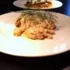 Dagens lunch 10/10 - 2011 : Fiskgratäng m parmesan och räkor eller Biffstroganoff m syrad grädde och rostade rotfrukter. Välkomna
