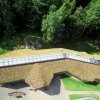 Flygfoto över naturum Nationalparkernas hus