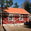 Hösten 2009. Vi lägger Vittinge tvåkupigt lertregel. Det kostar men det blir fint.