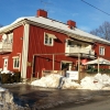 Eldtomta Cafe i vinterskrud... 
