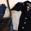 Militärinspirerad yllejacka från Moschino 1695kr, tröja 130kr, nya jeans från 