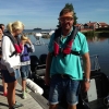 Örebro Hockeys huvudtränare, Patrik Ross, hälsade på oss och passade på att äta lunch samt åka ribb-båt.