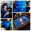 Brona and blue in the shop!