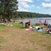 Bad i Kyrkviken 2km från campingen