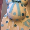 Denna fina tårtan gjorde Amanda till en babyshower i lördag