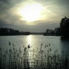 Bild från Revelbadet av @h_erl - Winter sun over lake Västra Laxsjön.