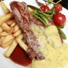Kalventrecôte - Med pommes frites, gravade cocktailtomater och hemslagen béarnaise
