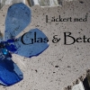 Återbruk var det! Och detta ledde till ett spännande samarbete med Åh betong. Glas och betong är en läcker kombination.