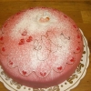Ella firas med en rosa princesstårta
