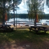 Solen skiner. Varmt o skönt. 21-22 ' i vattnet. Knappt en vindpust. Fantastiskt...
Helt otroligt att det inte finns en enda människa kl 13.51...