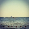 Bild från Havslättsbadet av @benita.gustafsson - Fin utsikt från stranden #Gotland#båt#Oskarshamn