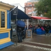 Only in Sweden do people stand in the rain to buy ice cream!