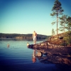 Bild från Råssjön av @lindanaas - Kvällsbad!