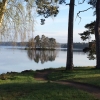 Bild från sjön örken Braås av @tginreallife - Upp kl 5 och springa längs en sjö är alltid en bra start på veckan #IronManKalmar2015