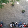 View from the reception window, down on Brända Tomten
