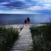 Bild från Ljugarns strand av @anna_malmborg - Love och Johan på väg till kvällsbadet. Ljugarnlove på riktigt!
#camplife2015