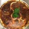 Nybakad paj med getost och soltorkade tomater. Mums..