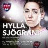 Bild av @klastjebbes - På söndag slutar Sveriges största fotbollsspelare. Sista matchen någonsin. Hon har gjort över 200 landskamper. Hon är värd att hyllas. Alla till IP på söndag! #malmö #fcrosengård #hyllasjögran
