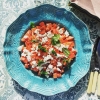 Bild av @sthalceramic - Vattenmelonsallad med feta och mynta.  #sthalceramic #sthål #arabesque #vattenmelon #sommar