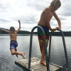 Bild från Flatenbadet av @mickanlind71 - Vi har hela badet för oss själva