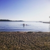 Bild från Framnäsbadet av @anderskelson - Till och med @vildatroja törs bada, 20 stabila grader