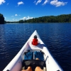 Bild från Garnsviken av @mariekjellnas - Jag, sjön, solen, båten och bästa gåbortskorna. Man kan ju börja grina för mindre. #surfski #garnsviken