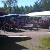 Just nu! Fullt inne å snart på gården... Vi älskar solen och ni också :-)