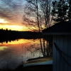 Bild av @petterikoste - #sunset #sauna #holmasjön