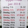 I juni händer det mycket i vår familj, så det blir lite annorlunda öppettider!