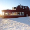 Restaurangen i vintersol