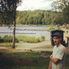 Bild från Härlanda tjärn av @karlbertiloscarjonsson - Förväntansfulla inför badet!