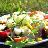 Torsborgs trädgårdstallrik går att avnjutas i helgen tillsammans med surdegsbröd och rabarberchutney.