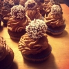 Dagens cupcake: banan/choklad o chokladboll. (mjölkfria)