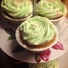 Dagens cupcake: nougatfylld muffin med whipped creamfrosting med smak av päron.