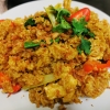 Deras ´månadens´ stekt ris med gul curry ❣️