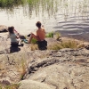 Bild från Kröngården av @cremachristian - Glass vid insjö #ledig #småland #vimmerby