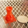 High resolution printer now up and running after some maintenance. 25mm high rook.
Wax-like material great for investment casting.