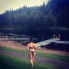 Bild från Kypesjön, Borås av @sundstromt - 5 km med intervaller avslutas med ett dopp i sjön! 