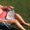 Bild från Kypesjön, Borås av @kjelle_s - Löser krysset på stranden.