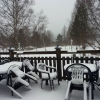 En dag senare...
Igår har vi ställd stolar och borden tillbaka på terrassen.

Een dag later....
Gisteren hebben we de tafels en stoelen op het terras gezet.