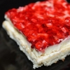 Cheesecake with strawberry jellies - one of the many Farfarello desserts.