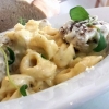 Till lunch idag.
Krämig tortellini med grekiska biffar. Välkomna!!