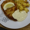 Schnitzel idag hos oss, smaklig måltid.