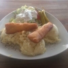Fish & chips
Me mos eller pommes