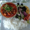 Dagens lunch. Grönsaksgryta m. Kött o ris