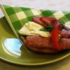 Salami och Brieost smörgås - bakat bröd från Sörby Gästgivargård med salami och brieost